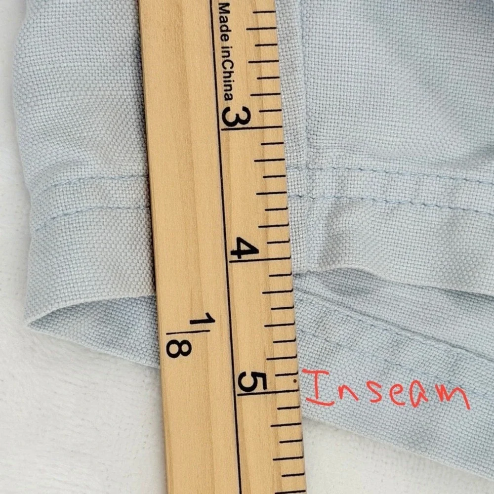 Horny Toad Womens Light Blue Linen Cotton Blend Hiking Casual Shorts Size 10 - Picture 11 of 11